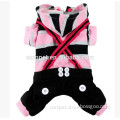 Pet Dress Suspender Pink and Black Dog Fleece